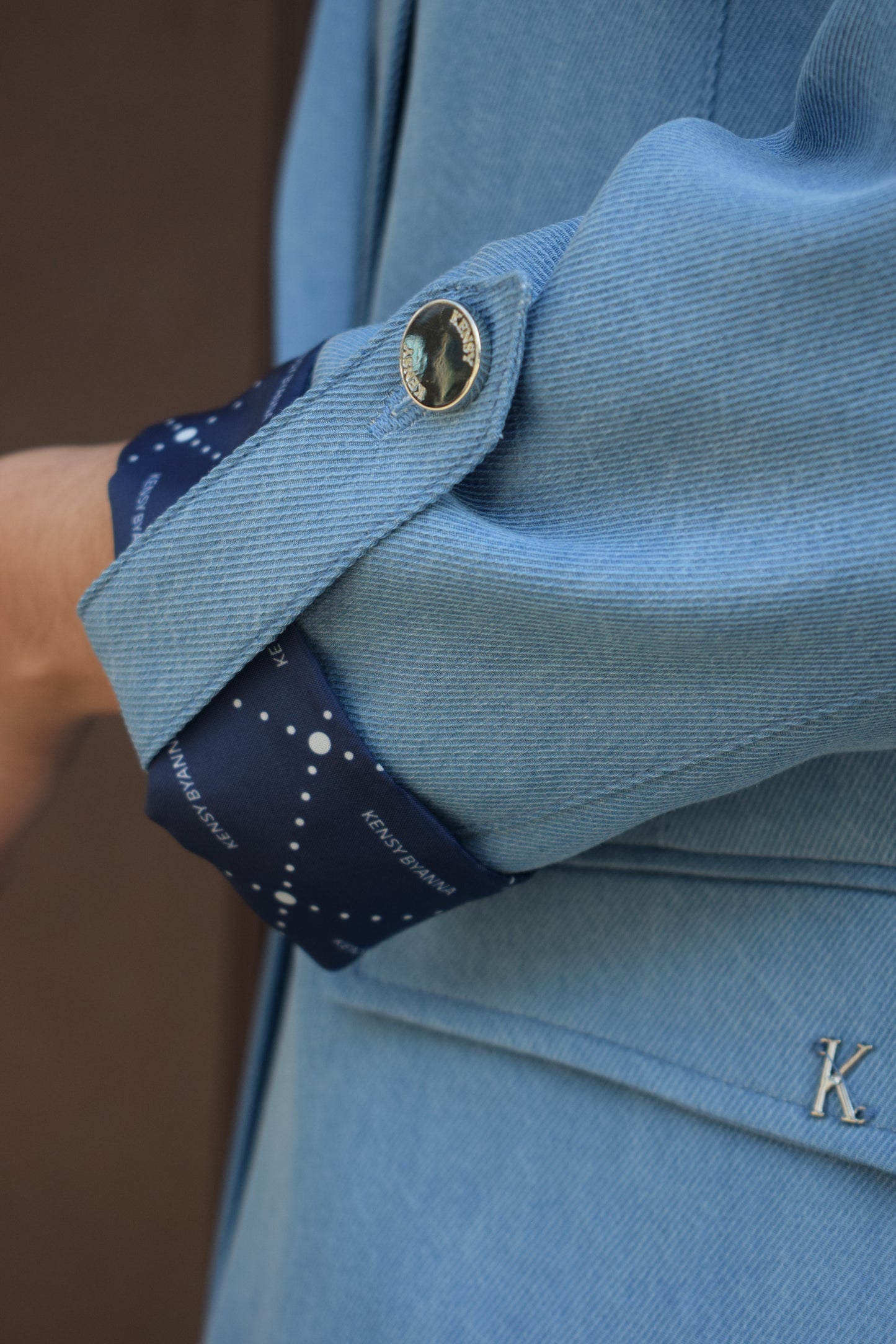 CONJUNTO BLAZER E CALÇA PANTALONA AZUL